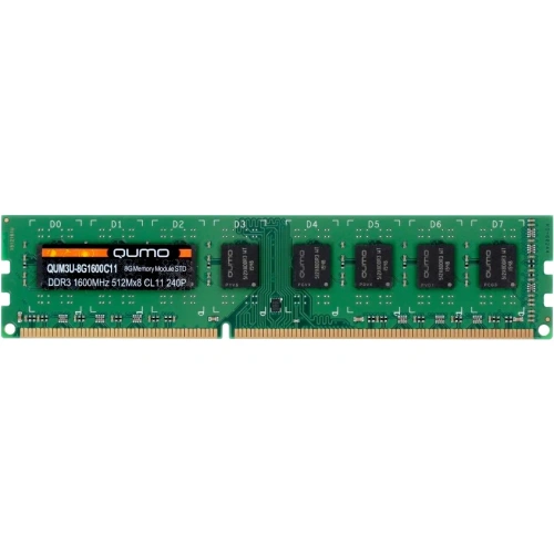 Оперативная память QUMO DDR3 DIMM 8GB (PC3-12800) 1600MHz [QUM3U-8G1600C11(R)]
