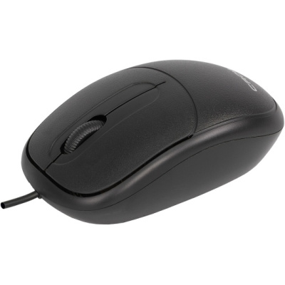 Мышь проводная Crown CMM-128 черный, 1000 dpi, USB, кнопки - 2 [CM000003405]