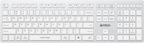 Клавиатура A4Tech Fstyler FBX50C беспроводная, USB, Bluetooth/Радиоканал, белый [FBX50C белый]