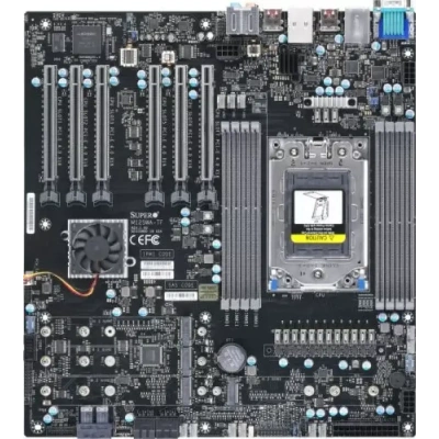 Материнская плата Supermicro MBD-M12SWA-TF-B, sWRX8, AMD WRX80, 8xDDR4, 4xSATA, 4xM.2, 2xU.2, 6xPCI-E 4.0 x16, 1x10Gb LAN, 1x1Gb LAN, 1xVGA, 5xUSB-A 3.2 Gen 2, 1xUSB-C 3.2 Gen 2x2, 7.1, E-ATX [MBD-M12SWA-TF-B]
