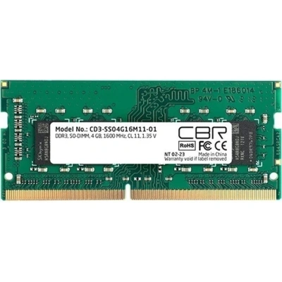 Оперативная память CBR DDR3 SODIMM 4GB [CD3-SS04G16M11-01]
