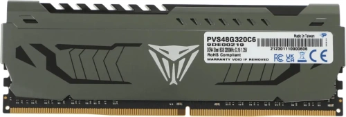 Оперативная память Patriot 8GB DDR4 3200MHZ V Steel CL16 UDIMM SINGLE [PVS48G320C6]