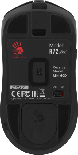 Мышь беспроводная проводная A4Tech Bloody R72 Pro черный, 26000 dpi [R72 PRO]
