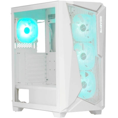 Компьютерный корпус Gigabyte C301 Glass White MidTower, ATX, USB-C x1, USB3.0 x2 [GB-C301GW]