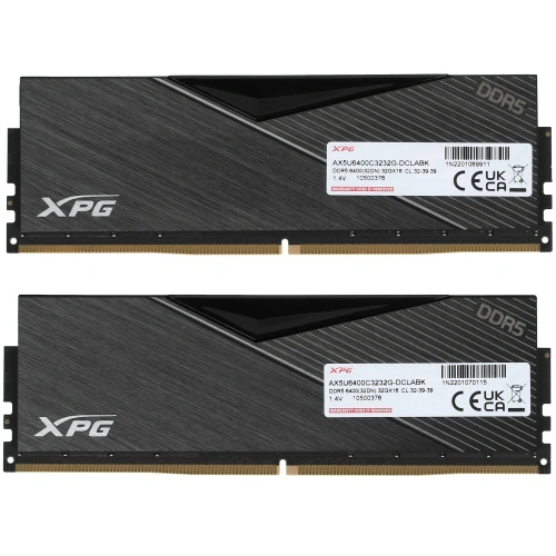 Оперативная память ADATA DIMM 64GB DDR5-6400 AX5U6400C3232G-DCLABK [AX5U6400C3232G-DCLABK]