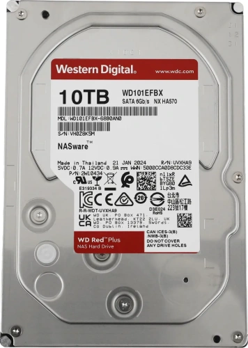 Жесткий диск SATA 10TB 6GB/S 256MB RED WD101EFBX WDC [WD101EFBX]
