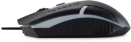 Мышь проводная Oklick черный, 2400 dpi, USB [398G]