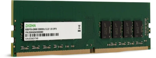 Оперативная память Digma 8Gb DDR4 3200MHz DGMAD43200008D RTL PC4-25600 CL22 DIMM 288-pin 1.2В dual rank Ret [DGMAD43200008D]