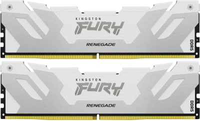 Оперативная память Kingston 32GB 6400MHz DDR5 CL32 DIMM (Kit of 2) FURY Renegade White XMP [KF564C32RWK2-32]
