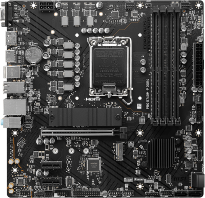 Материнская плата MSI PRO B760M-P DDR4, LGA 1700, Intel B760, 4xDDR4 [PRO B760M-P DDR4]
