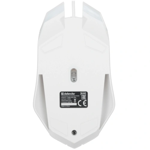 Мышь проводная Defender Cyber MB-560L белый, 1200 dpi, USB, кнопки - 3 [52561]