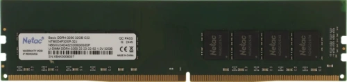 Оперативная память Netac DDR 4 DIMM 32Gb PC25600, 3200Mhz, Netac NTBSD4P32SP-32J C22 [NTBSD4P32SP-32J]