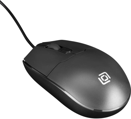 Мышь проводная Oklick 147M черный, 1600 dpi, USB, кнопки - 3 [MW-2001 4D]