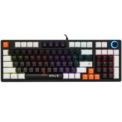 Клавиатура Defender Hawk GK-418 проводная, USB, черный/белый [45419]