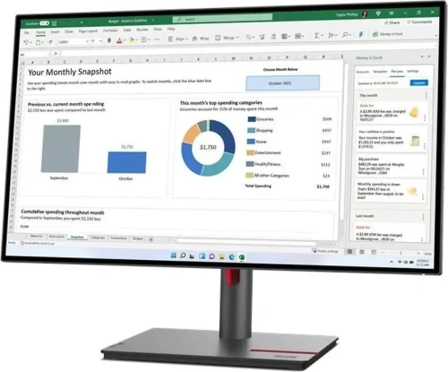 Монитор Lenovo 27&quot; ThinkVision P27h-30 черный [63A1GAT1UK]