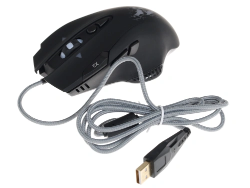 Мышь проводная Qumo Devastator M12 серый, 3200 dpi, USB, кнопки - 8 [M12]