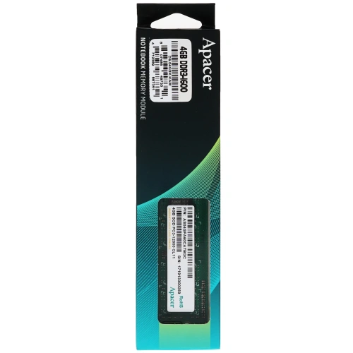 Оперативная память Apacer DDR3 SODIMM 4GB 1600MHz [DS.04G2K.KAM]