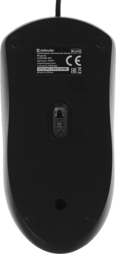 Мышь проводная Defender Icon MB-057 черный, 1000 dpi, USB, кнопки - 3 [52057]