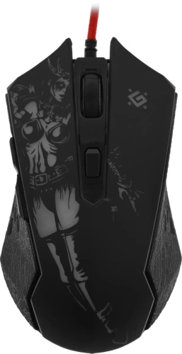 Мышь проводная Defender Sin'Sister GM-933 черный, 7200 dpi, USB, кнопки - 6 [52933]