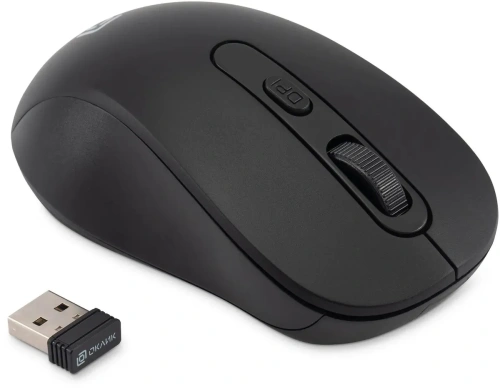 Мышь беспроводная Oklick 677MW черный, 1600 dpi, радиоканал, USB, кнопки - 6 [1520859]