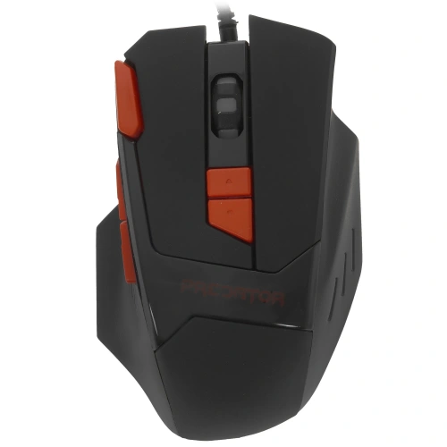 Мышь проводная Qumo Predator M80 черный, 3200 dpi, USB, кнопки - 8 [M80]