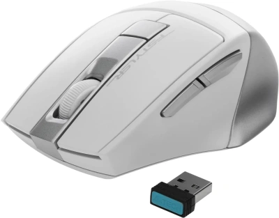 Мышь беспроводная A4Tech Fstyler FG35S серебристый/белый, 2000 dpi [FG35S USB SILVER]