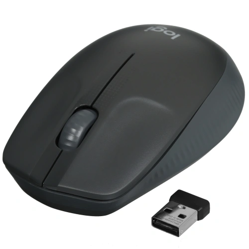 Мышь беспроводная Logitech M190 черный, 1000 dpi, радиоканал, USB, кнопки - 3 [910-005905/910-005902]