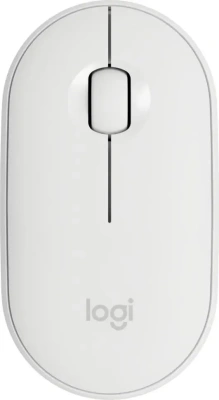 Мышь беспроводная Logitech Pebble M350 белый, 1000 dpi, кнопки - 3 [910-005541]