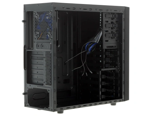 Компьютерный корпус Deepcool TESSERACT BF (one black fan) без БП, черный, ATX [TESSERACT BF]