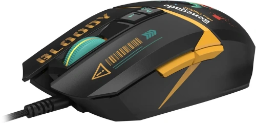 Мышь проводная A4Tech Bloody W63 Max Renegade черный, 12000 dpi, USB, кнопки - 7 [W63 MAX черный/рисунок]