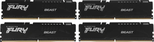 Оперативная память DDR 5 DIMM 128Gb PC41600, 5200Mhz, Kingston FURY Beast Black XMP CL40 (Kit of 4) (KF552C40BBK4-128) [KF552C40BBK4-128]