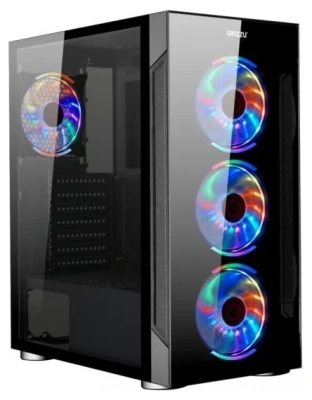 Компьютерный корпус Ginzzu CL280 FAN 12CM RGb*4 USB3.0 Window [CL280]