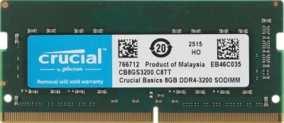 Оперативная память Crucial 8GB 3200МГц DDR4 SODIMM [CB8GS3200]