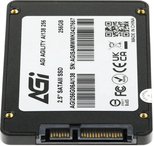 Накопитель SSD AGI AI138 256 Gb, SATA III, 2.5", R/W 557/512 [AGI256G06AI138]