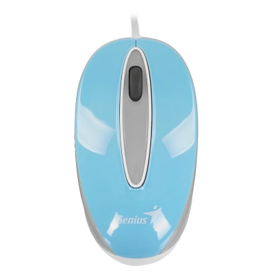 Мышь проводная Genius DX-Mini голубой, 1000 dpi, USB, кнопки - 3 [31010025402]