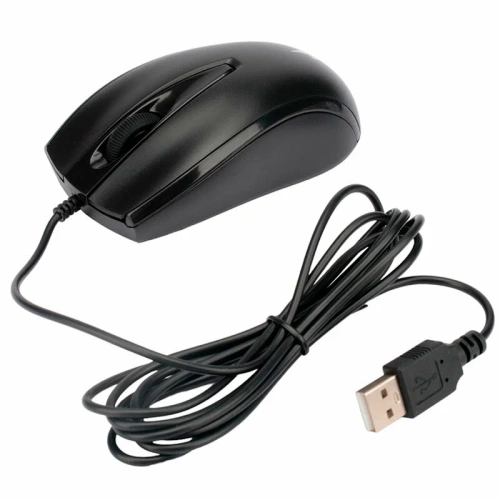 Мышь проводная Gembird MOP-110 черный, 1000 dpi, USB, кнопки - 3 [21328]