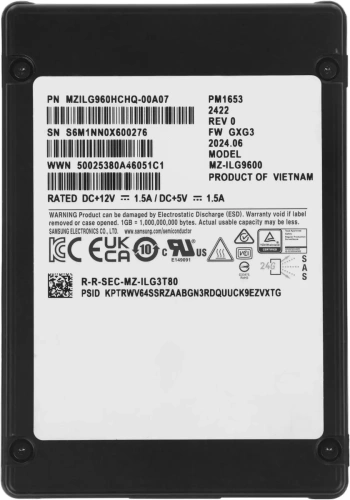 Накопитель SSD Samsung 960GB 2.5 [MZILG960HCHQ-00A07]