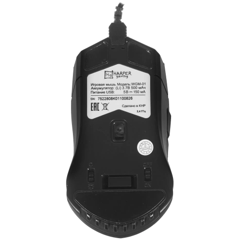 Мышь беспроводная Harper Gaming Spigot WGM-01 черный, 4000 dpi, кнопки - 7 [H00002280]