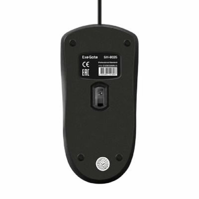 Мышь проводная ExeGate Professional Standard SH-8025 черный, 1000 dpi, USB, кнопки - 3 [EX295306RUS]