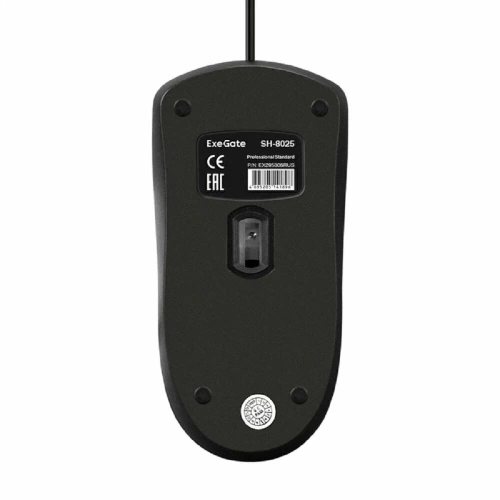 Мышь проводная ExeGate Professional Standard SH-8025 черный, 1000 dpi, USB, кнопки - 3 [EX295306RUS]