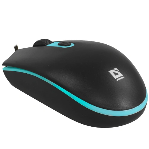 Мышь проводная Defender Dot MB-986 черный, 1600 dpi, USB, кнопки - 4 [52986]