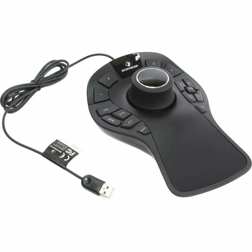 Мышь проводная 3DConnexion SpaceMouse Pro черный, 2000 dpi, USB, кнопки - 15 [3DX-700040]