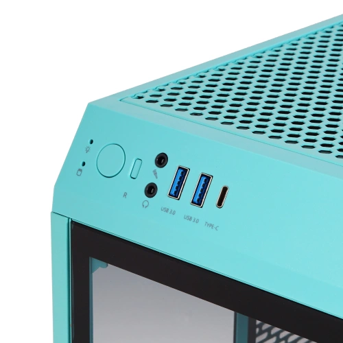 Компьютерный корпус Thermaltake The Tower 100 Turquoise черный без БП [CA-1R3-00SBWN-00]