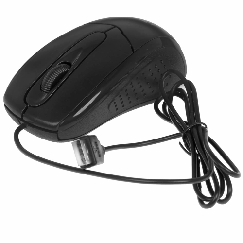 Мышь проводная Oklick 305M черный, 1000 dpi, USB, кнопки - 3 [305M черный]