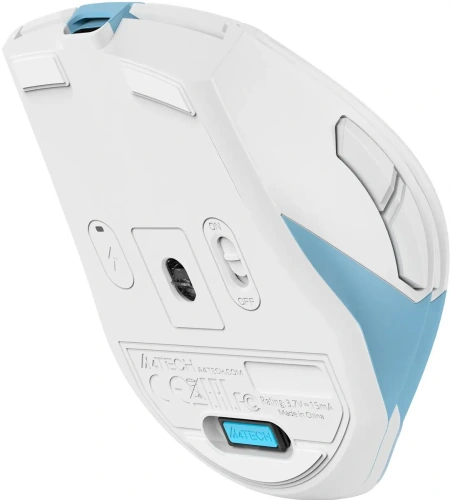 Мышь беспроводная A4Tech Fstyler FG45CS Air2 голубой/белый, 2000 dpi, кнопки - 7 [FG45CS AIR2 USB (ICY BLUE)]