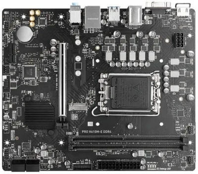 Материнская плата MSI PRO H610M-E DDR4, LGA 1700, Intel H610, 2xDDR4 [PRO H610M-E DDR4]