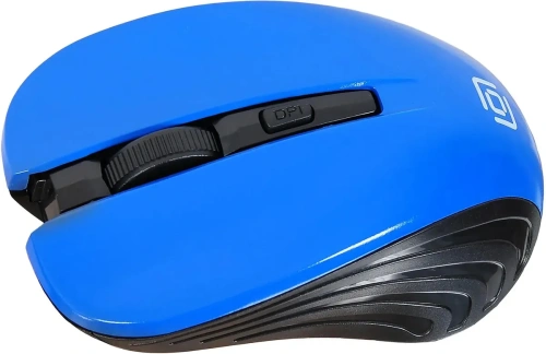 Мышь беспроводная Oklick 545MW черный/синий, 1600 dpi, радиоканал, USB, кнопки - 4 [545MW черный/синий]