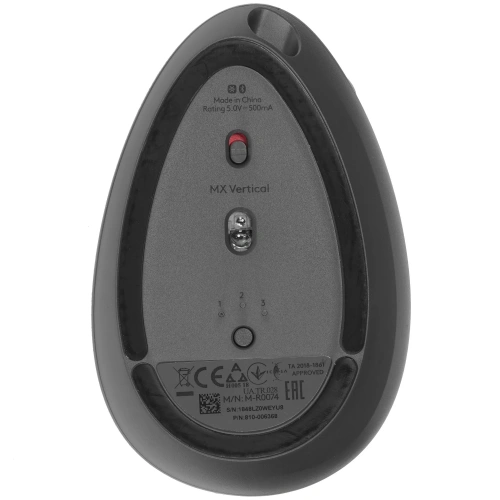 Мышь беспроводная/проводная Logitech MX Vertical графитовый, 4000 dpi [910-005448 / 910-005451]
