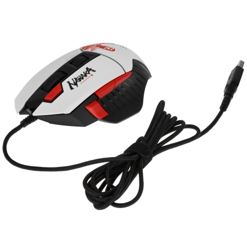 Мышь проводная A4Tech Bloody белый/рисунок, оптическая, 12000 dpi, USB [W95 Max Naraka]