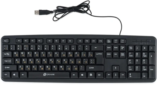 Клавиатура Oklick 130M проводная, USB, черный [130M]